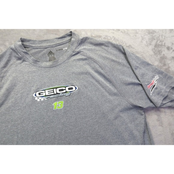 NASCAR Team Issued GEICO Racing Germain Racing 13 Adidas Climalite Shirt Men's M